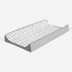Bacati - Love Gray/White Kisses N Hugs Changing Pad Cover -Bacati GUEST a999f057 ade8 4b49 8e48 44842d5097d2