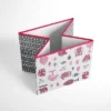 Bacati - Owls Pink/Gray Girls Cotton Storage Box Large -Bacati GUEST a9ee3639 3bb4 4f29 be2d 0765416ad9fb