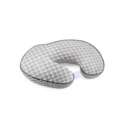 Bacati - 3 Pc Houndstooth/Herringbone Gray Muslin Hugster Feeding & Infant Support Nursing Pillow With 2 Removable Zippered Covers -Bacati GUEST aaa79f37 b9e8 4f2f b8c0 5243c28a3e6a