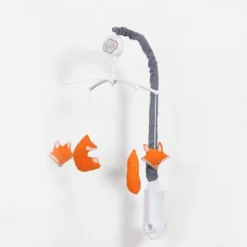 Bacati - Playful Fox Orange Gray 10 Pc Crib Bedding Set With Long Rail Guard Cover -Bacati GUEST ad692e80 1fd5 40f1 82af ad43d074a849