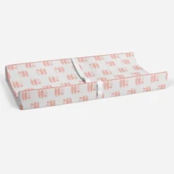 Bacati - Olivia Coral Feathers Quilted Muslin Changing Pad Cover -Bacati GUEST ad6c23df fb21 400e b620 14c1d99e243d