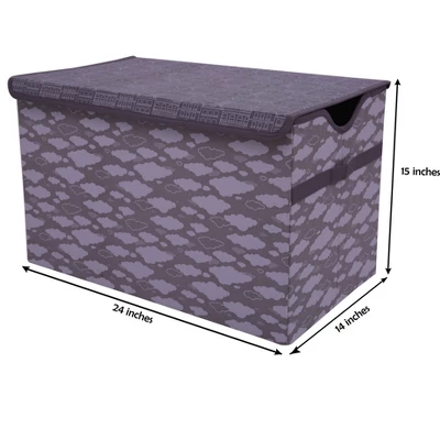 Bacati - Clouds In The City White/Gray Storage Toy Chest 4 Bacati - Clouds In The City White/Gray Storage Toy Chest - Image 2