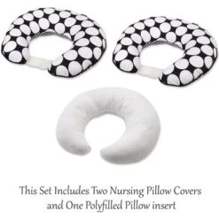 Bacati - 3 Pc Dots/Pin Stripes Black/White Hugster Feeding & Infant Support Nursing Pillow 11 Bacati - 3 Pc Dots/Pin Stripes Black/White Hugster Feeding & Infant Support Nursing Pillow -Bacati GUEST b1452b77 1d99 4ee0 915d bd84b85e03c4