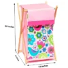 Bacati - Botanical Pink Laundry Hamper With Wooden Frame -Bacati GUEST b168f211 65eb 4889 9c55 1648a4e399c0