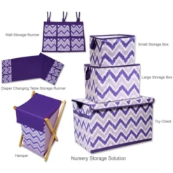 Bacati - Mix N Match Purple Storage Caddy -Bacati GUEST b2a776f1 370c 4eee b681 8bc772cb61d1