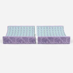 Bacati - Isabella Paisley Aqua/Lilac/Purple Floret Changing Pad Cover -Bacati GUEST b36fab7c d77d 43b4 aef9 b59f8bfc17f7