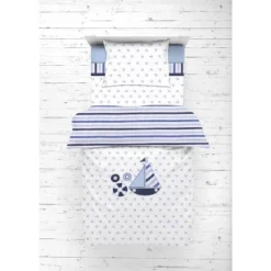 Bacati - Little Sailor Anchor Boat Blue Navy 4 Pc Toddler Bedding Set -Bacati GUEST b3d4547a a632 47ea 8f02 22365e34c8a5