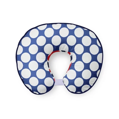 Bacati - 3 Pc Chevron/Dots Nany Red Hugster Feeding & Infant Support Nursing PillowMixNMatch Navy/Red Nursing Pillow 4 Bacati - 3 Pc Chevron/Dots Nany Red Hugster Feeding & Infant Support Nursing PillowMixNMatch Navy/Red Nursing Pillow - Image 2