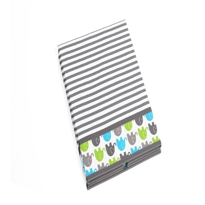 Bacati - Elephants Aqua/Lime/Gray Collapsible Laundry Hamper 4 Bacati - Elephants Aqua/Lime/Gray Collapsible Laundry Hamper - Image 2