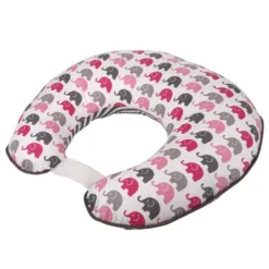 Bacati - 3 Pc Elephants Pink/Gray Hugster Feeding & Infant Support Nursing Pillow With 2 Removable Zippered Covers -Bacati GUEST b5de51a8 d37d 40b6 b4ea 07f6d60dbb41