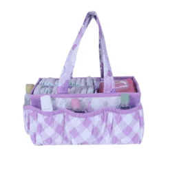 Bacati - Watercolor Floral Purple/Gray Storage Caddy -Bacati GUEST bae73e62 8b7c 44a8 a7f6 f0294dfb74f4