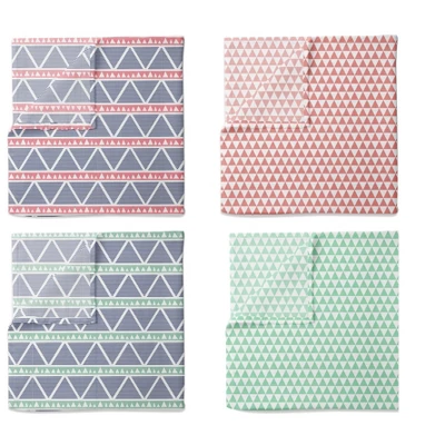Bacati - Emma Aztec Print Coral/Mint/Navy Triangles Muslin Swaddling Blankets Set Of 4 3 Bacati - Emma Aztec Print Coral/Mint/Navy Triangles Muslin Swaddling Blankets Set Of 4