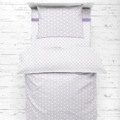 Bacati - Petals/Floral Lilac Girls Muslin 4 Pc Toddler Bedding Set -Bacati GUEST bcb20930 f399 48a5 a581 85f17ef54fa0