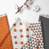 Bacati - Playful Fox Orange Gray 10 Pc Crib Bedding Set With Long Rail Guard Cover -Bacati GUEST bee56c3b 125f 4d56 9f58 87cf21dfb1ab