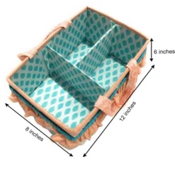 Bacati - Paisley Aqua/Coral Storage Caddy -Bacati GUEST c11fc332 f613 4a0d b6d4 af5bbdd9b1e5