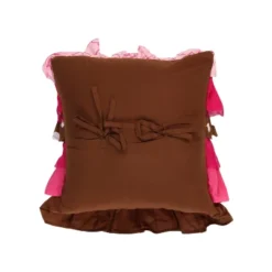 Bacati - Lady Bugs Pink/Choc Throw Pillow