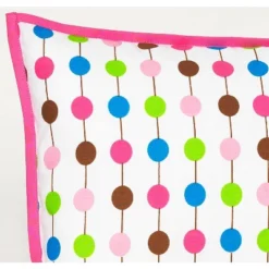 Bacati - Damask White/Choco Throw Pillow