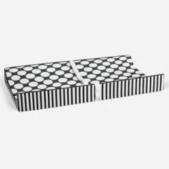 Bacati - Dots/Pin Stripes Black/White Large Dots Changing Pad Cover -Bacati GUEST ccb042ea a9b3 4463 bb59 e1ab0caef27c