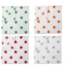 Bacati - Stars Neutral Swaddling Muslin Blankets Of 4 (Green,Orange,Red,Gray) -Bacati GUEST cfe3e942 1ea2 4944 a682 c26b452588fe