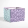 Bacati - Isabella Paisley Aqua/Lilac/Purple Fabric Storage Box/Tote Large