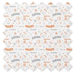 Bacati - Basketball Orange/Gray Muslin 2 Pc Security Blankets -Bacati GUEST d115f5e7 9ee4 48ef acad 57ce16df226a