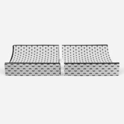 Bacati - Mustache Quilted Muslin Changing Pad Cover Black -Bacati GUEST d2cb6596 9665 4aba 98e4 1e59c5da6f2c