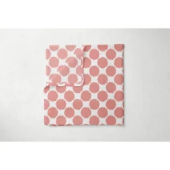 Bacati - Ikat Dots Stripes Coral Grey Girls 4 Pc Crib Set With 2 Muslin Swaddle Blankets -Bacati GUEST d36b1ac6 9891 4294 9b11 dd740578262e