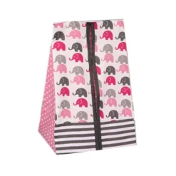 Bacati - Elephants Pink/Fuschia/Gray 4 Pc Crib Bedding Set With Diaper Caddy -Bacati GUEST d38dc78e 7460 4474 99b3 bd27cafb6a0e