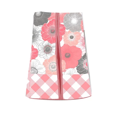 Bacati - Watercolor Floral Coral Gray 4 Pc Crib Bedding Set With Diaper Caddy 7 Bacati - Watercolor Floral Coral Gray 4 Pc Crib Bedding Set With Diaper Caddy - Image 5