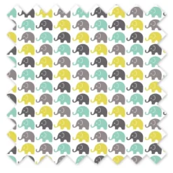 Bacati - Elephants Mint/Yellow/Grey Curtain Panel -Bacati GUEST d4535226 e800 4739 a94d bc29f1856597 1