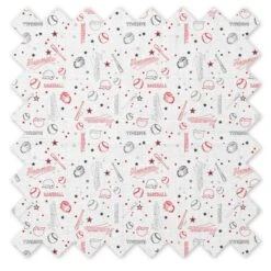 Bacati - Baseball Red/Gray Muslin 100 Percent Cotton Universal Baby US Standard Crib Or Toddler Bed Fitted Sheet -Bacati GUEST d55c706d a308 47ac 95a6 618dfa473635