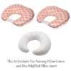 Bacati - 3 Pc Ikat Zigzag Coral Dots Muslin Hugster Feeding & Infant Support Nursing Pillow Nursing Pillow With Insert -Bacati GUEST d9e36162 1603 4bf6 95e2 32e4c38546c7