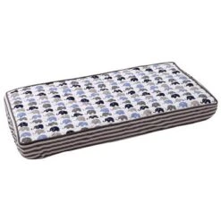 Bacati - Elephants Blue/Navy/Gray Mini Elephants Quilted Top Changing Pad Cover -Bacati GUEST dc0009ea b406 471f b73f 79a38f0cbbd2