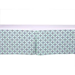 Bacati - Noah Dots/Cross Mint/Navy Crib/Toddler Bed Skirt -Bacati GUEST dcb7a36d 0ffd 492b b02a 8dfcadc2921e