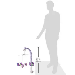 Bacati - Botanical Purple/Aqua/Lime/Plum Sanctuary Musical Mobile