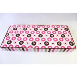 Bacati - Mod Dots/Stripes Pink/choco Dots Changing Pad Cover -Bacati GUEST ded22d21 5a12 46ef b5c1 bd80659e6936