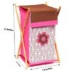 Bacati - Damask Pink/Choco Laundry Hamper With Wooden Frame 1 Bacati - Damask Pink/Choco Laundry Hamper With Wooden Frame -Bacati GUEST ded70f81 c156 4a89 bfab 025c3c89c48b