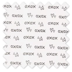 Bacati - Love Gray/White Kisses N Hugs Changing Pad Cover -Bacati GUEST df258ad0 02a4 48bf b63b 9b1bdc45ecee 1