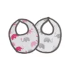 Bacati - Elephants Pink/Gray Muslin 4 Pc Set Of Bibs & Burp Cloths Set -Bacati GUEST df4b8b3d 59f8 401d 95c5 669c39fd33cd