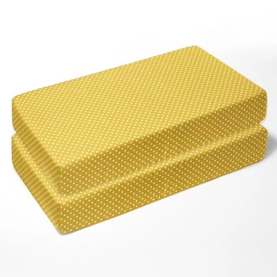 Bacati - Dots Stripes Gray Yellow 10 Pc Crib Bedding Set With 2 Crib Fitted Sheets 4 Bacati - Dots Stripes Gray Yellow 10 Pc Crib Bedding Set With 2 Crib Fitted Sheets - Image 2