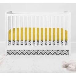 Bacati - Ikat Dots Giraffe Yellow Grey Neutral 4 Pc Crib Set With Muslin Sleeping Sack -Bacati GUEST dfbcc7e2 0159 4c15 ac8b 77ef338ee6e4