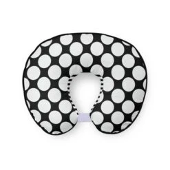 Bacati 48 Bacati - 3 Pc Dots/Pin Stripes Black/White Hugster Feeding & Infant Support Nursing Pillow