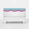Bacati - Little Dino Girls Fucshia/Aqua Solid Long Crib Rail Guard Cover -Bacati GUEST e23d697d 1820 47fb 9720 328e69e36693