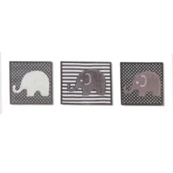 Bacati - Elephants White/Gray 10 Pc Crib Bedding Set With Long Rail Guard Cover -Bacati GUEST e3b3837d d2d8 4f9b bcaa 1c841c549982