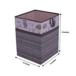 Bacati - Owls Gray/Beige Neutral Collapsible Laundry Hamper -Bacati GUEST e3f77835 c023 4445 b6a8 c3e14c0d83f7