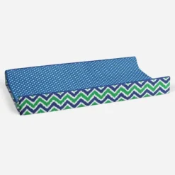 Bacati - MixNMatch Blue/Green Pin Dots Changing Pad Cover -Bacati GUEST e4dd6610 0889 49d5 b4b7 8b0fd11f8d34
