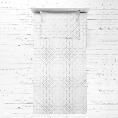 Bacati - Arrows Love Gray Muslin 3 Pc Toddler Bed Sheet Set 100 Pecent Cotton 4 Bacati - Arrows Love Gray Muslin 3 Pc Toddler Bed Sheet Set 100 Pecent Cotton - Image 2