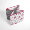 Bacati - Owls Pink/Gray Girls Cotton Storage Box Small -Bacati GUEST e7923eee 2fbd 474e 9c05 5e4250e42aba