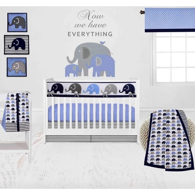 Bacati - Elephants Blue/Grey Musical Mobile 5 Bacati - Elephants Blue/Grey Musical Mobile - Image 3