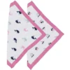 Bacati - Little Sailor Girls Boats/Whales Muslin 2 Pc Security Blankets -Bacati GUEST e9d49c2e 12d7 42c4 857b 158e551016c8
